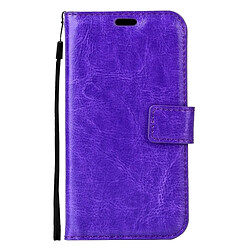 Wewoo Housse Étui Violet pour Samsung Galaxy A3 2017 / A320 Crazy Horse Texture Horizontal Flip PU en cuir avec support & Slots de cartes Portefeuille & Cadre photo et ampère Lanière & Boucle magnétique