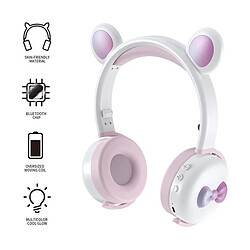 Avis Yonis Casque Audio Enfant Bluetooth LED Ours 12h