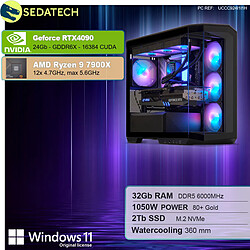 Sedatech PC Gamer Pro Large Vision • AMD Ryzen 9 7900X • RTX4090 • 32Go DDR5 • 2To SSD M.2 • Windows 11