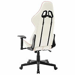 Acheter Maison Chic Chaise de jeu, Chaise gaming, Fauteuil gamer d'ordinateur,Chaise de Bureau Blanc et rose Cuir artificiel -GKD55860