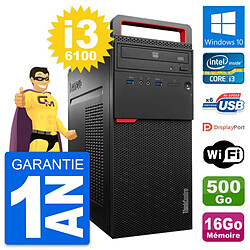 PC Tour Lenovo ThinkCentre M700 i3-6100 RAM 16Go Disque 500Go Windows 10 Wifi - Occasion