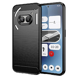 Htdmobiles Coque pour Nothing Phone (2a) - housse etui silicone gel carbone + verre trempe - NOIR