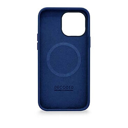 Decoded Coque pour iPhone 14 Pro MagSafe en Silicone Antimicrobienne Bleu marine