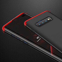 Wewoo Coque Rigide Étui pour PC à couverture intégrale à trois étages Galaxy S10 + noir rouge pas cher