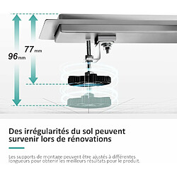 Acheter EMKE Caniveau de douche en acier inoxydable siphon de douche avec arrêt des odeurs et bonde de bord de crépine, caniveau de douche drain de sol, 110cm