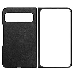 Avizar Coque pour Google Pixel Fold, Rigide et Soft Touch en Simili Cuir Noir