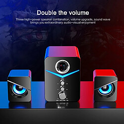 Acheter Universal Black 3PCS Enceinte Bluetooth Haut-parleur Bluetooth Puissant Subwoofer Subwoofer Subwoofer Centre de musique Portable pour ordinateur PC Ordinateur | Haut-parleurs de l'ordinateur