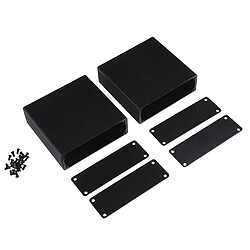 2x Boîtier en Aluminium de Carte PCB DIY Shell Shied Case pour Amplificateur Projets Electroniques, Unités D'alimentation pas cher