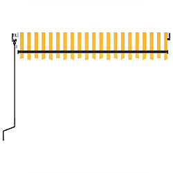 Acheter Maison Chic Store banne | Auvent rétractable de porte | Marquise Brise-soleil automatique 350x250 cm Jaune et blanc -GKD70172