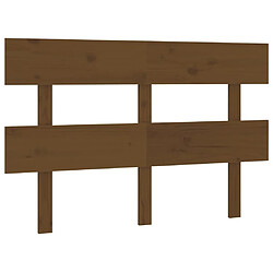 vidaXL Tête de lit Marron miel 124x3x81 cm Bois massif de pin