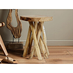 Avis Vente-Unique Table d'appoint en teck - Coloris : Naturel - GAYANA