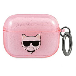 Ozzzo original coque karl lagerfeld kla3uchgp pour apple airpods 3 / rose + glitter