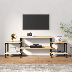 Avis Maison Chic Meuble TV scandinave - Banc TV pour salon Chêne sonoma 157x35x52 cm bois d'ingénierie -MN10522