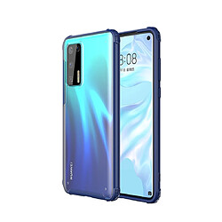 Wewoo Coque Pour Huawei P40 aux quatre coins antichoc TPU + PC Housse de protection bleu