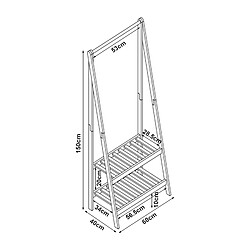 Avis Helloshop26 Portant à vêtements bambou 150 x 60 x 40 cm naturel 03_0008147
