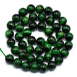 Avis Fabrication De Bijoux Oeil De Tigre Vert 8mm Lâche Perles Rondes 15 ''