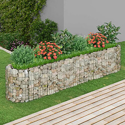 Maison Chic Jardinière,Lit surélevé - Bac à fleurs - pot de fleur à gabion Fer galvanisé 260x50x50 cm -GKD33482