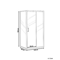 Avis Beliani Cabine de douche YORO II 80 x 100 x 185 cm Argenté