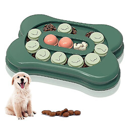 Jouets de puzzle pour chiens, jouets interactifs pour chiens pour l'entraînement au QI et l'enrichissement mental, cadeaux de jouets d'enrichissement de chien en forme d'os pour la distribution de friandises pour chiots