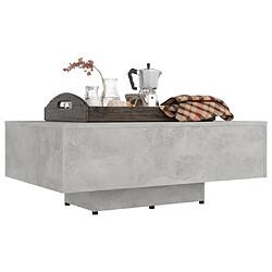 Acheter vidaXL Table basse Gris béton 85x55x31 cm Bois d'ingénierie