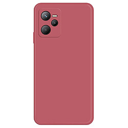 Coque en TPU anti-rayures, caoutchouté avec bord droit de la doublure pour votre Realme C35 4G - rouge