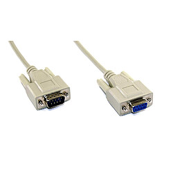 InLine Serial Cable DB9 M/F 2m 2m Male 9pin Sub D Female 9pin Sub D Gris câble Série - câbles Série