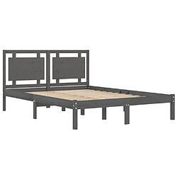 Acheter Maison Chic Lit adulte - Lit simple Cadre de lit,Structure du lit Contemporain Gris Bois massif 120x200 cm -MN35359