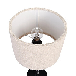 Beliani Lampe à poser VINAZCO Bouclé Beige pas cher