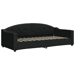 vidaXL Lit de repos sans matelas noir 90x200 cm tissu