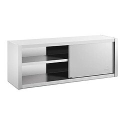 Helloshop26 Armoire murale haute de cuisine placard rangement professionnelle - 160 x 45 cm acier inoxydable 14_0000469