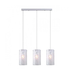 Luminaire Center Suspension moderne Rico Chrome en verre