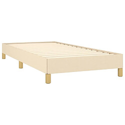 Avis vidaXL Cadre de lit sans matelas crème 80x200 cm tissu