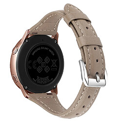 Bracelet en cuir véritable 22 mm, gris pour votre Samsung Galaxy Watch3 45mm/Huawei Watch GT 2 Pro