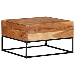 ComfortXL Table Basse 68x68x41 Cm Bois D'acacia Solide