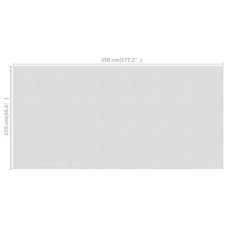 Avis vidaXL Film solaire de piscine flottant PE 450x220 cm Gris