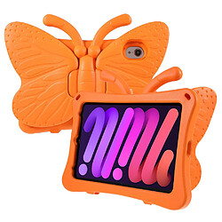 Coque en TPU motif papillon, eva avec béquille orange pour votre iPad mini (2021)