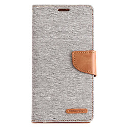 Wewoo Housse Coque CANVAS DIARY Étui en cuir avec rabat horizontal PU pour Galaxy A20 / A30avec support et logements cartes et porte-monnaie Gris