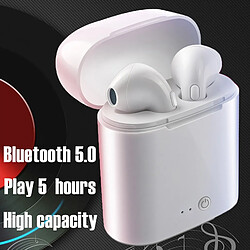 GUPBOO Tws I7s 5.0 Écouteurs Sans Fil In-Ear Bluetooth Écouteurs Sport Casque avec Micro pour Tous Les Téléphones Intelligents Chargeur Écouteurs