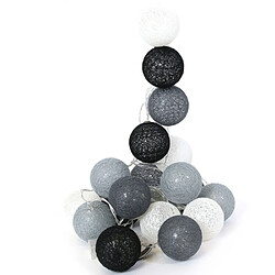 The Home Deco Factory Guirlande Lumineuse Boules dans les Tons Gris LITLI pas cher