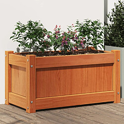 Maison Chic Jardinière,Bac à fleurs - pot de fleur cire marron 60x31x31 cm bois de pin massif -GKD74388