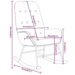 vidaXL Chaise à bascule Jaune moutarde Tissu pas cher