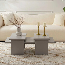 Hanah Home Table basse en aggloméré 110 x 45 x 41,4 cm Sanctuary gris.