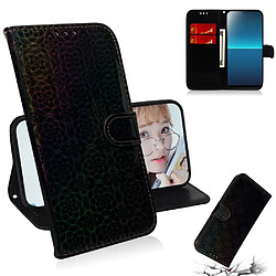 Etui en PU couleur pure éblouissante noir pour votre Sony Xperia L4