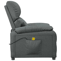 Maison Chic Fauteuil Relax pour salon, Fauteuil de massage Gris foncé Tissu -GKD18019 pas cher