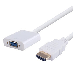 Avis Wewoo Cable HDMI Adaptateur de câble HDMI 20 broches HDMI vers VGA femelle 20 cm (blanc)