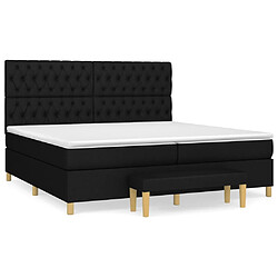 Maison Chic Lit Adulte - Lit simple Lit à sommier tapissier avec matelas moelleux - Meuble de Chambre - Noir 200x200 cm Tissu -MN54862