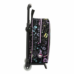 Cartable à roulettes Monster High Noir 22 x 27 x 10 cm