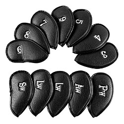 Set de 12pcs Couvercle Étui Protection de Tête de Club de Golf Avec Étiquette de Numéro pas cher