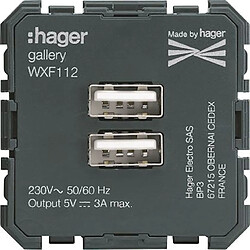 chargeur - usb - hager gallery wxf112