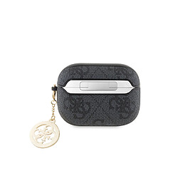 Guess Maroquinerie Guess Coque pour Airpods Pro 4G Script avec Charm Scintillant Ornée de Strass Noir